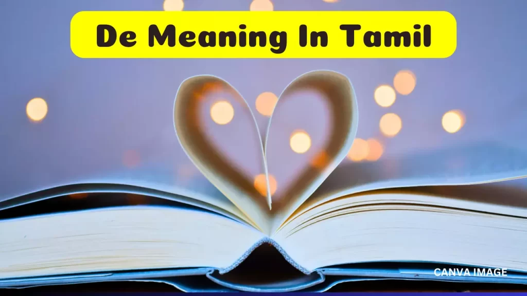 De Meaning In Tamil with examples